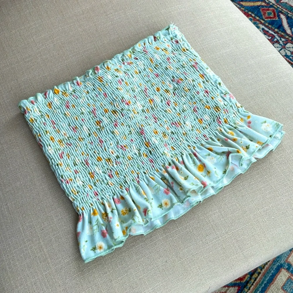 Forever 21 Smocked Printed Tube Top - Picture 9 of 9
